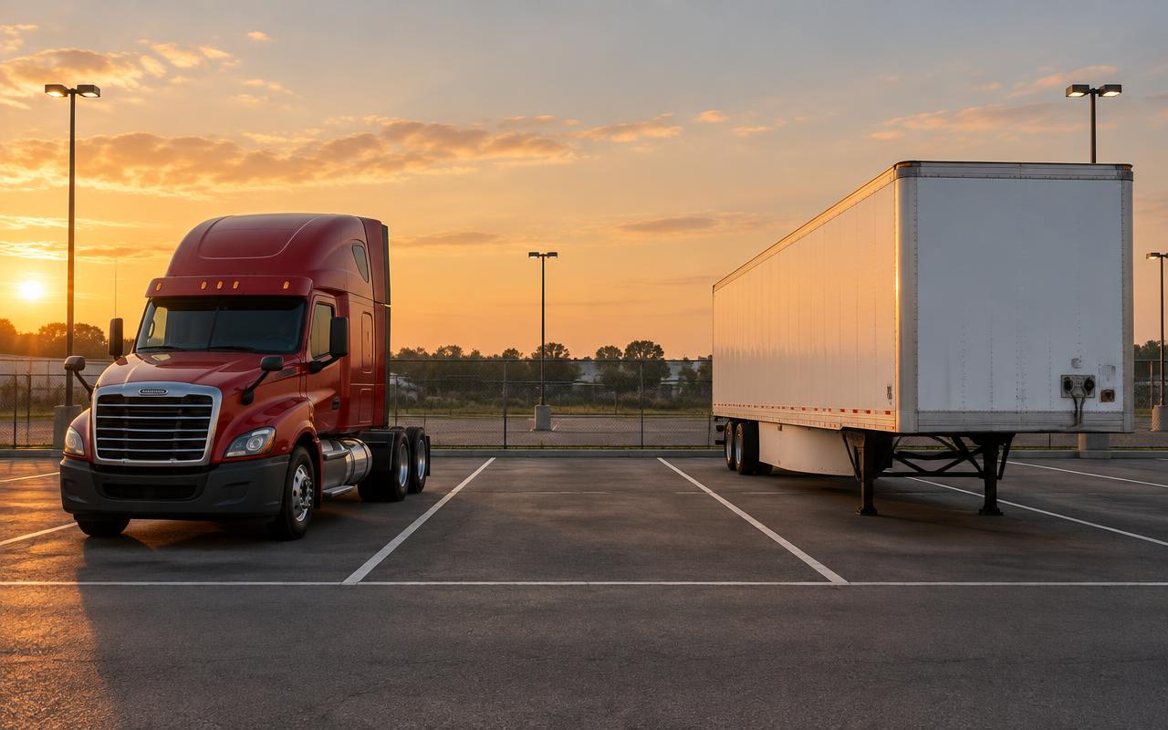 Tractor or Trailer parking space at Truckers Lot Shop
