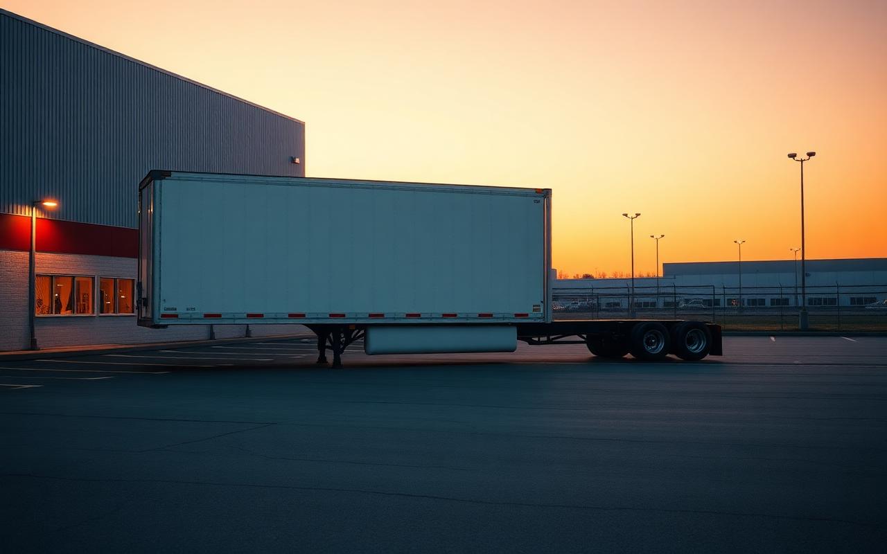 Trailer Drop parking space at Truckers Lot Shop